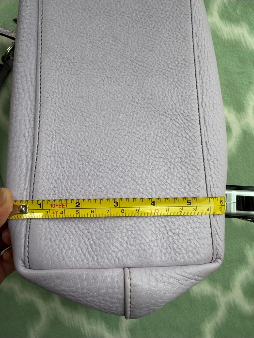 Coach Pebble Leather Shoulder Bag in Light Lavender lilac color